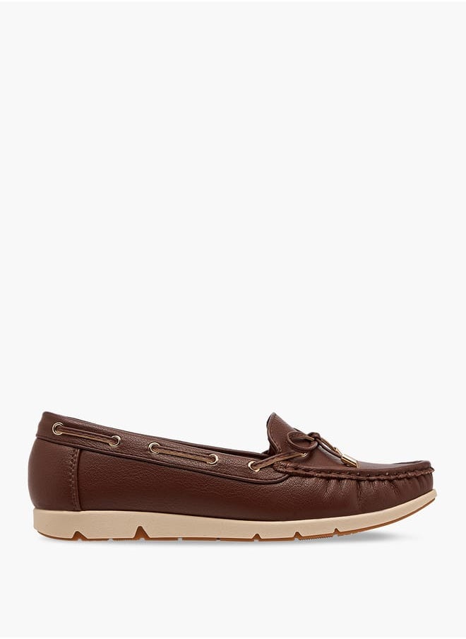Le Confort Women Textured Bow Accent Slip-On Loafers  - Image 3