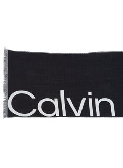 CALVIN KLEIN Logo 2-Tones Cotton Gauge Scarf  - Image 3