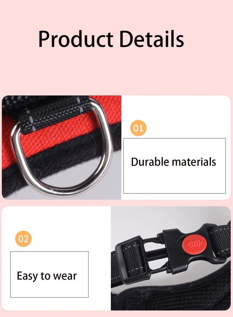 Kidle Adjustable Dog Harness Pet Harness Puppy Harness and Leash Set for Small Dogs M Size - Image 3