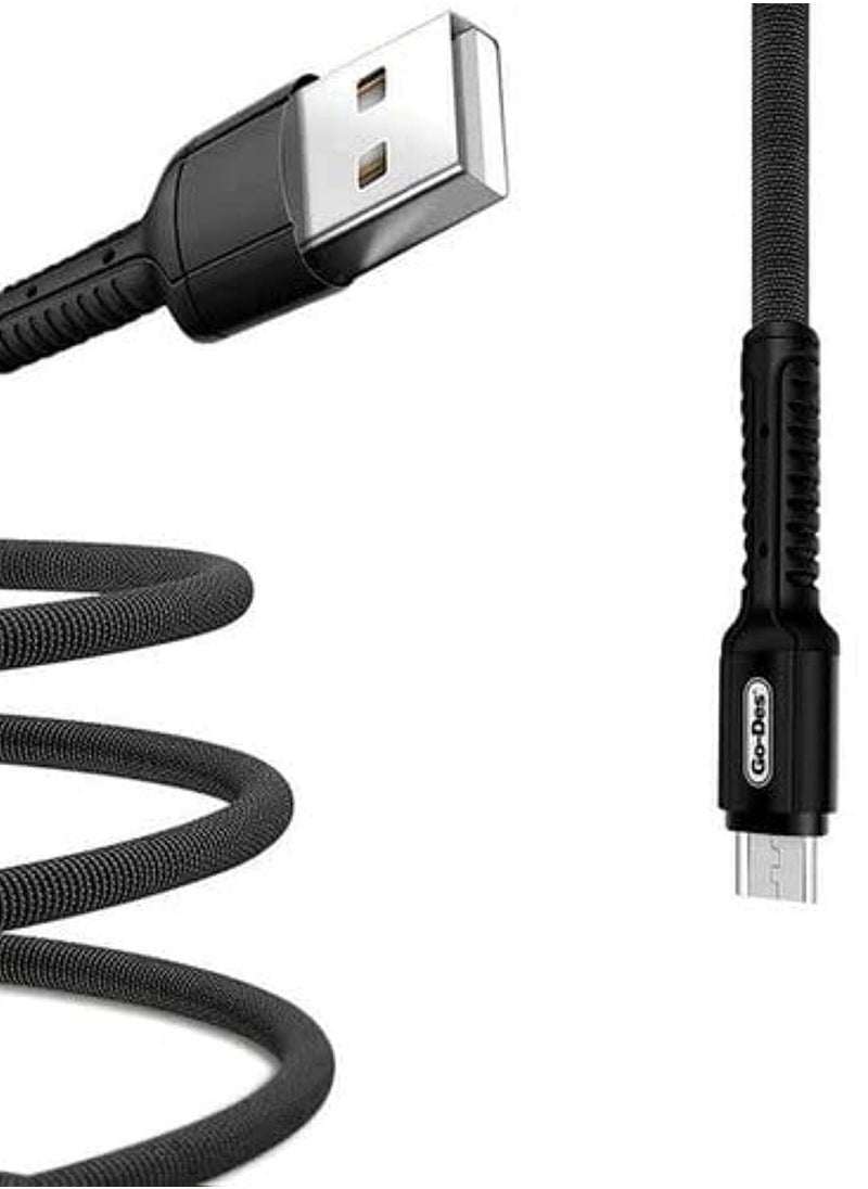 GO-DES - Go Des GD UC529TC High Speed 5A Smart Chip Type C Cable 2 Meter Nylon Braided Ultra Durable For Rapid Charging And Data Transfer - Image 1