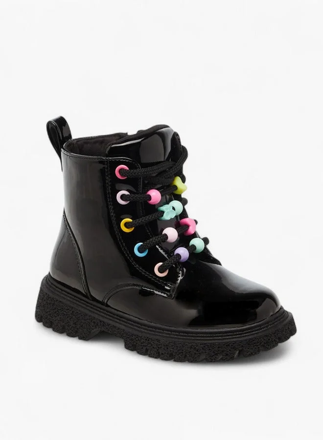 Flora Bella By Shoexpress Panelled Boots with Zip Closure