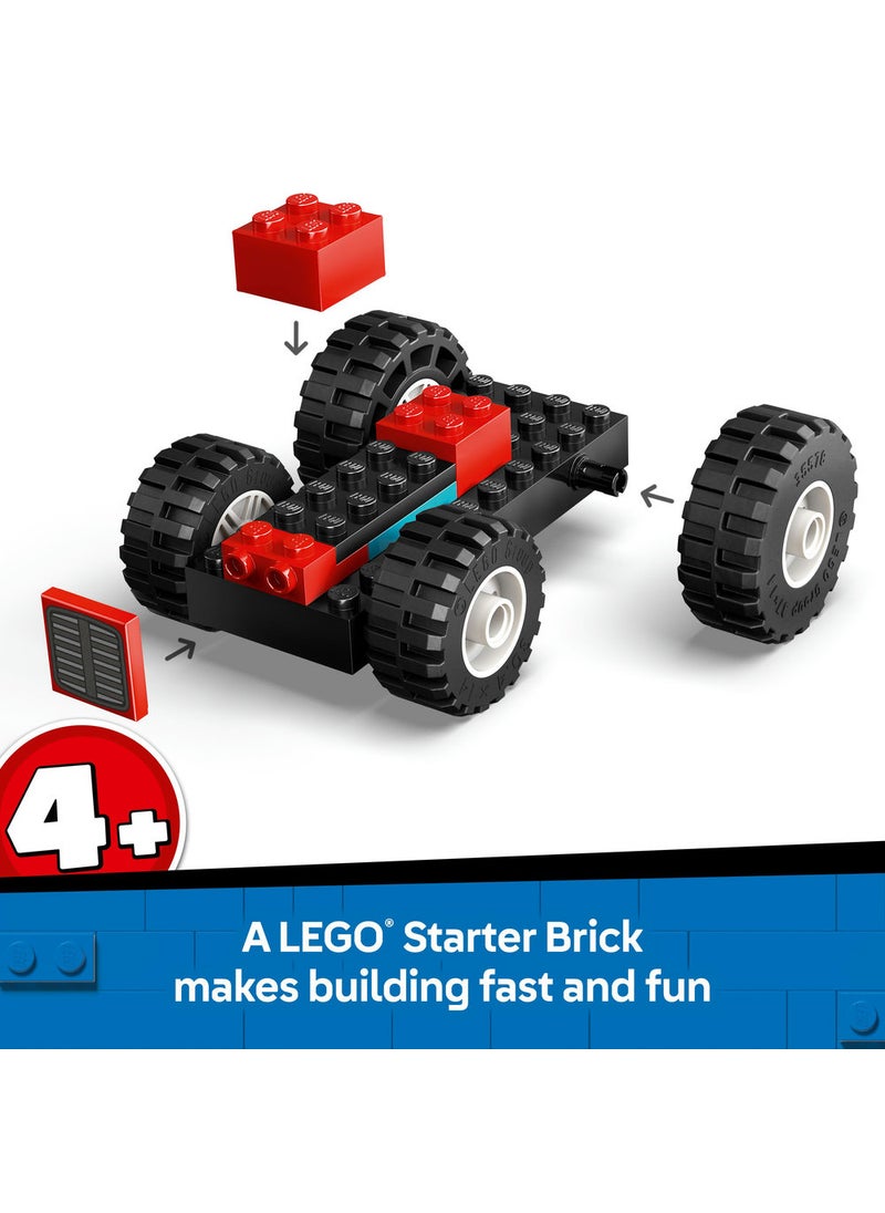 ليغو جرّار المزرعة الأحمر مع مقطورة وخراف من ليغو® سيتي، مجموعة لعب للأطفال 60461  - Image 4