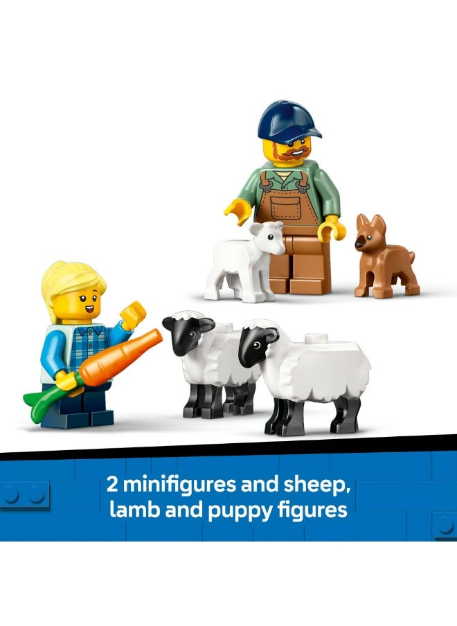 Lego City Red Farm Tractor With Trailer & Sheep 60461 (116) Pieces