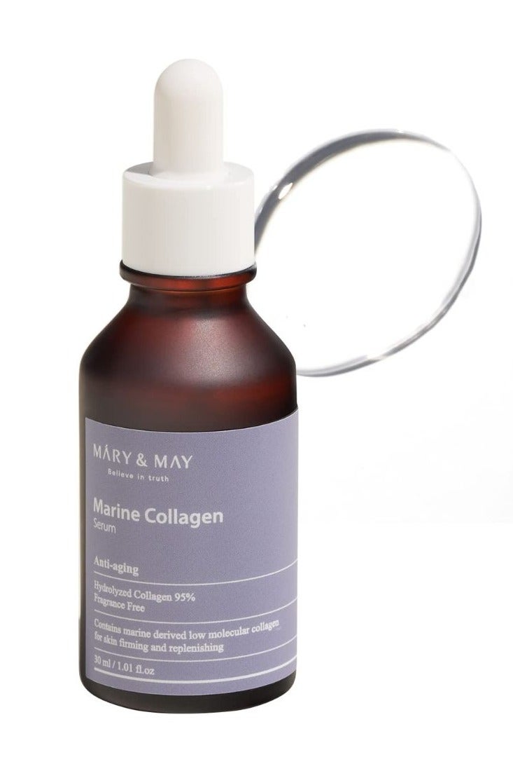 MARY & MAY Máry & May Marine Collagen Serum - Anti-Aging for All Skin Types 30ml - Image 2