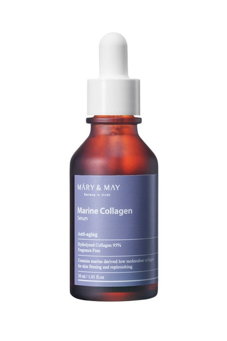MARY & MAY Máry & May Marine Collagen Serum - Anti-Aging for All Skin Types 30ml - Image 1