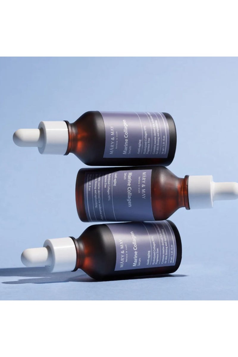 MARY & MAY Máry & May Marine Collagen Serum - Anti-Aging for All Skin Types 30ml - Image 3