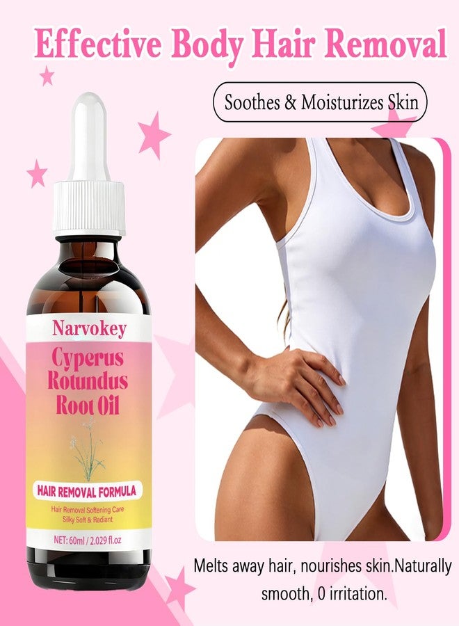Narvokey Cyperus Rotundus Hair Removal Oil, Natural Hair Growth Inhibitor, Skin Moisturizing Treatment for All Skin Types, 60ml (1 - Image 2
