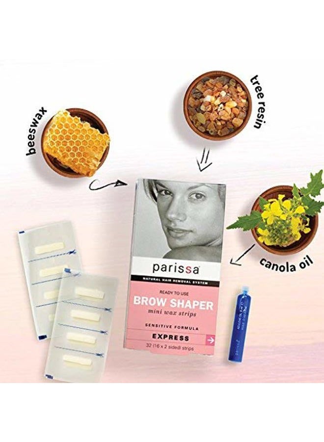 parissa Eyebrow Wax Strips (32 Strips) - Hair Removal for Women Waxing Strips Kit - Wax Kit for Eyebrows - with After Care Azulene Oil - Image 4