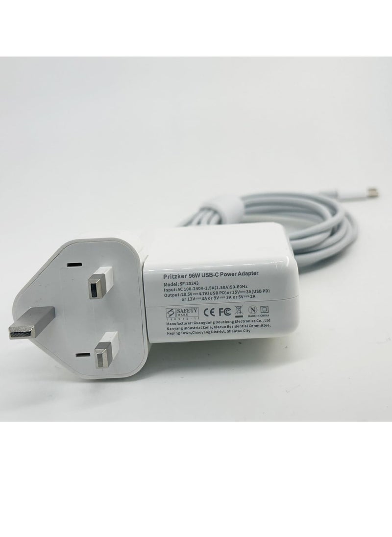 ماركة غير محددة - 96w USB - C شاحن سريع استبدال محول الطاقة جيم ، متوافق مع ماك بوك برو 16 / 15 / 14 / 13 ، ماك بوك اير 12 ، بما في ذلك كابل الناقل التسلسلي العام جيم ( 2M ) - Image 1