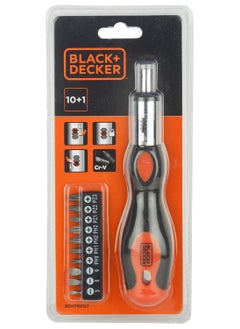 BLACK+DECKER Black+Decker multi use screwdriver set with ten pieces of different sizes - BDHT68127  - Image 1