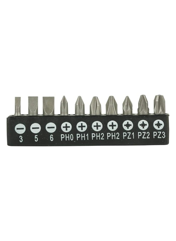 BLACK+DECKER - Black+Decker multi use screwdriver set with ten pieces of different sizes - BDHT68127 - Image 1