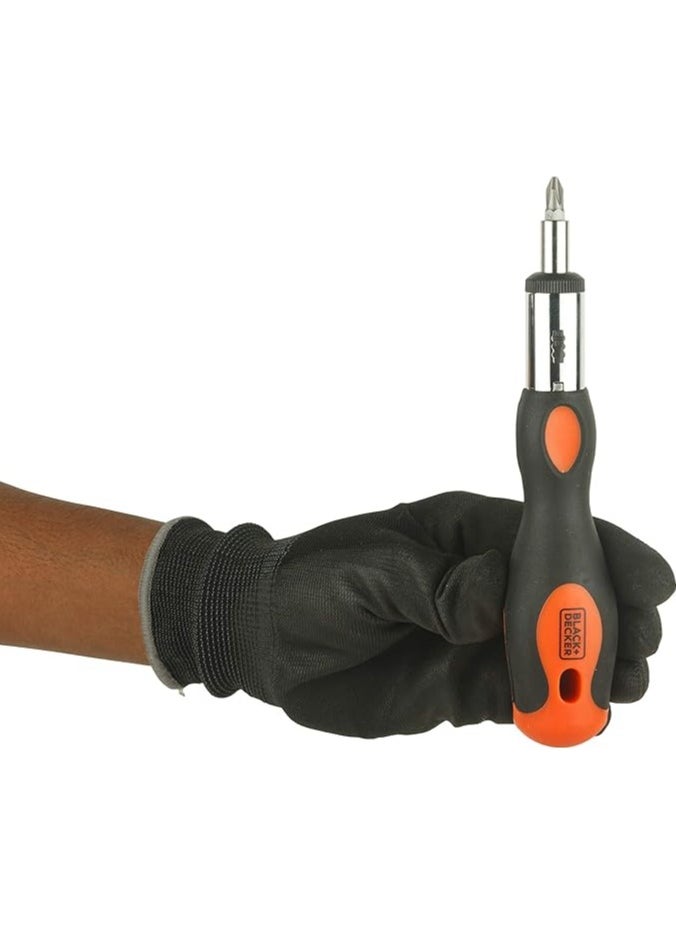 BLACK+DECKER - Black+Decker multi use screwdriver set with ten pieces of different sizes - BDHT68127 - Image 1