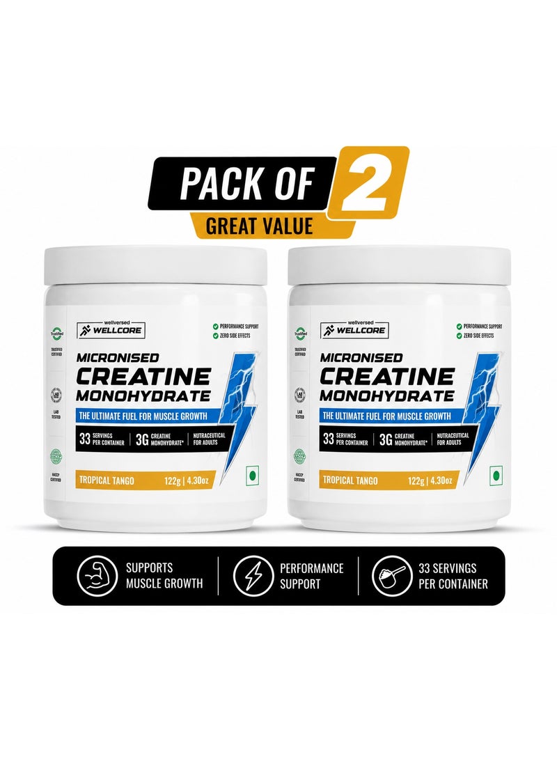 Wellcore Creatine Tropical Tango 122g Pack of 2 - Image 1