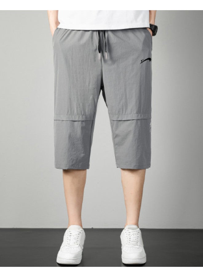 Noble bird Cool Touch】men's Sports Pants New Summer Style Youth Comfortable Breathable Stretchy Loose Capri Pants For Men - Image 1