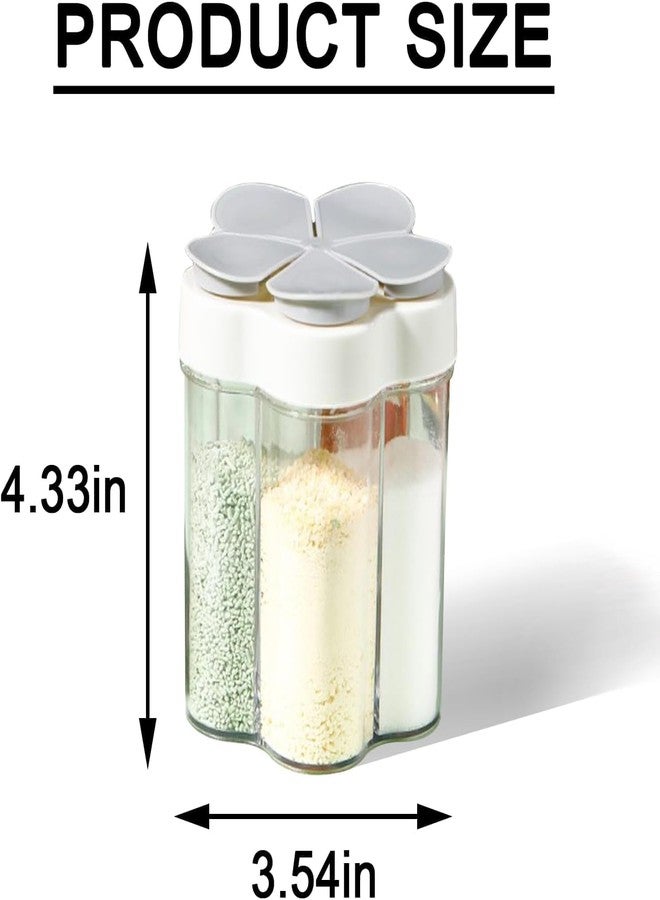 Cyrox Plastic Seasoning Jars 5 in 1 Spice Container Salt and Pepper Shaker Travel Spice Containers Condiment Bottle Seasoning Shaker for BBQ, Camping, Hiking, Picnic (1Pcs) - Image 2