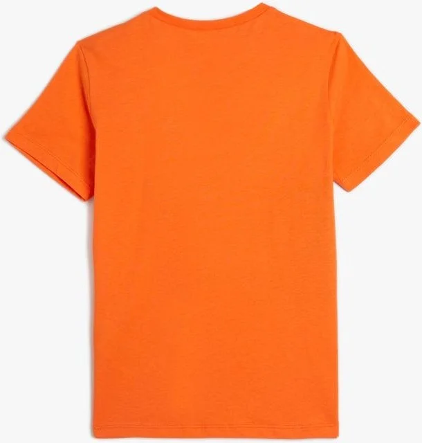 كوتون Boy's T-Shirt Short Sleeve Slogan Printed Cotton