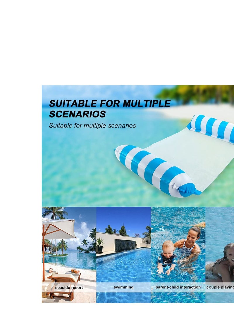 واي آند دي أرجوحة عائمة لحمام السباحة ، عبوتان باللونين الوردي والأزرق الفاتح 4 في 1 متعددة الأغراض قابلة للنفخ الفناء الخلفي للسباحة كرسي سرج للكبار والأطفال - Image 3