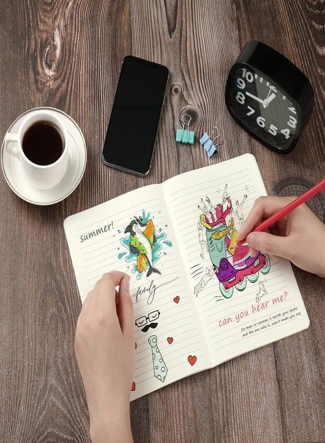 XYark 12 Pack Flower Design Line Notebook Journals Bulk for Traveler, Student, Office, College Ruled Composition Subject Notebooks Planner with Lined Paper, 80GSM, 30 Sheets,5.5x 8.3 inch, A5 Size - Image 4