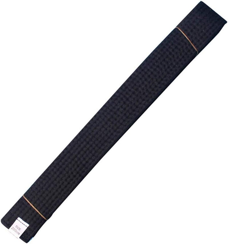 CHIOSHIO Taekwondo Colored Ranking Belts Cotton Martial Arts Judo Karate TKD Aikido Uniform Belt Kids (Black, 220cm) - Image 1