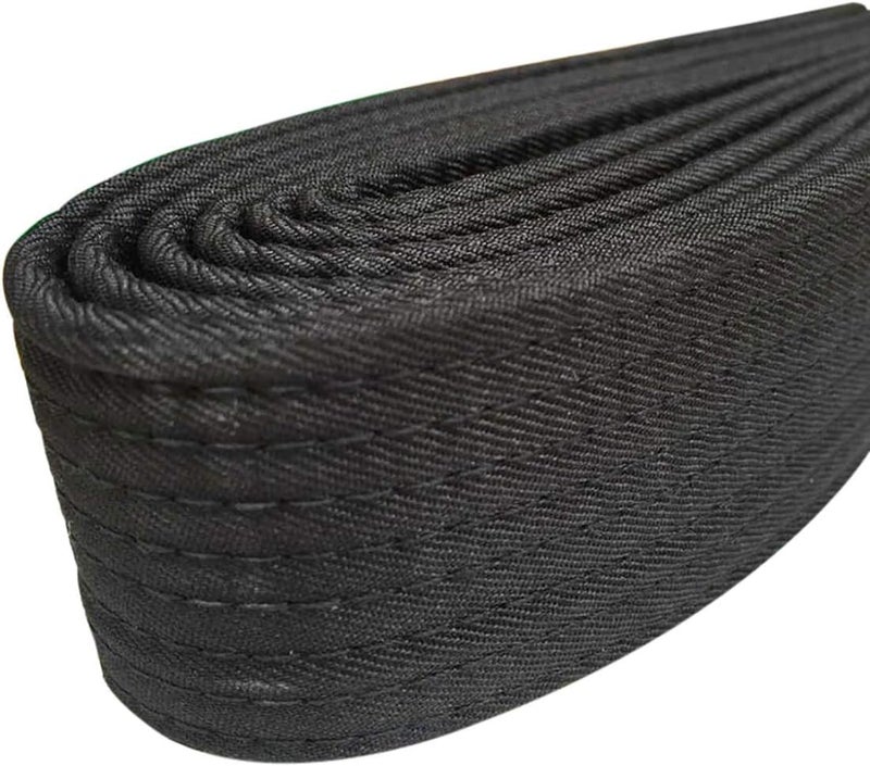 CHIOSHIO Taekwondo Colored Ranking Belts Cotton Martial Arts Judo Karate TKD Aikido Uniform Belt Kids (Black, 220cm) - Image 3