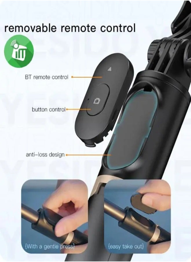 Yesido - SF14 Bluetooth Selfie Stick | Tripod Zoom Handheld Gimbal Foldable Stabilizer Selfie Stick - Image 1