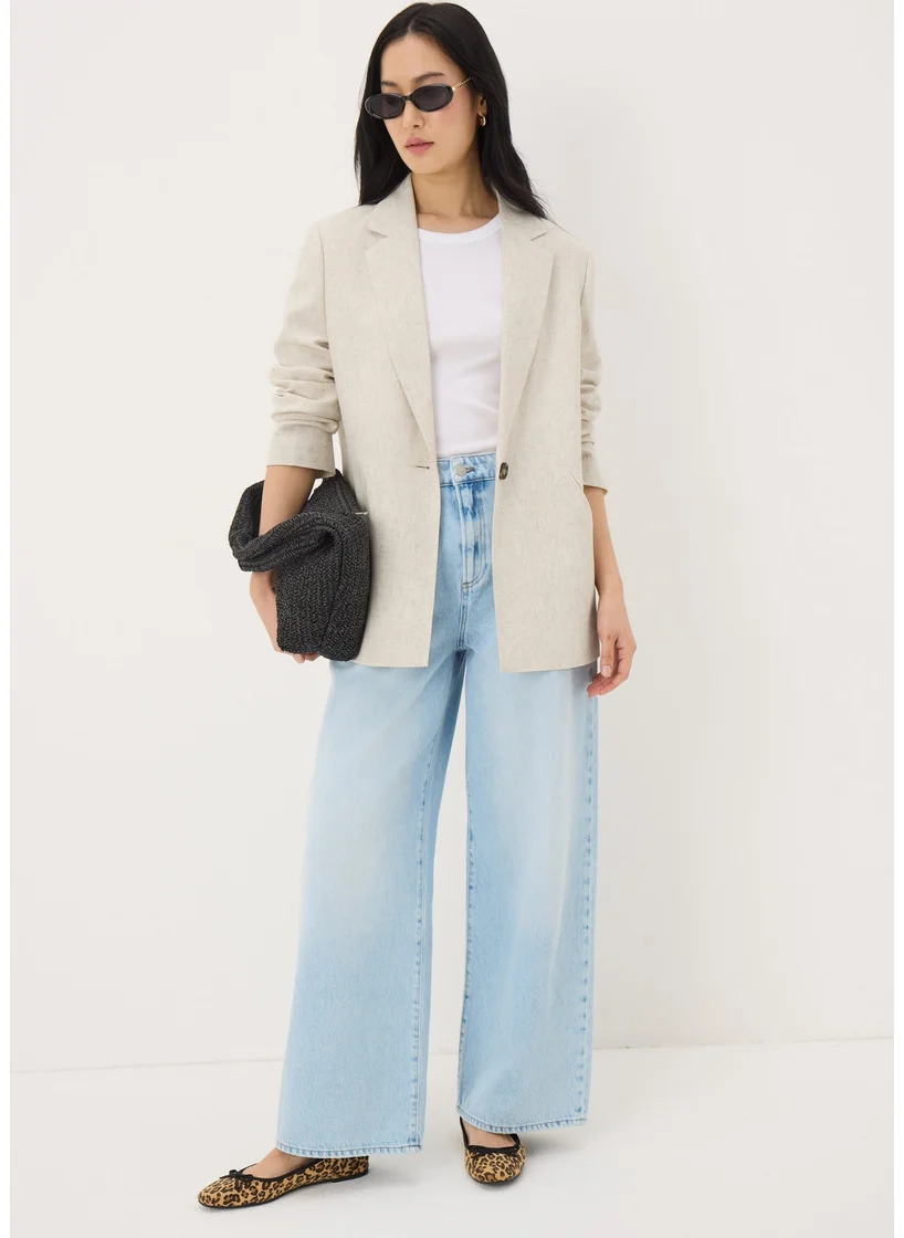Matalan Neutral Linen Blend Blazer