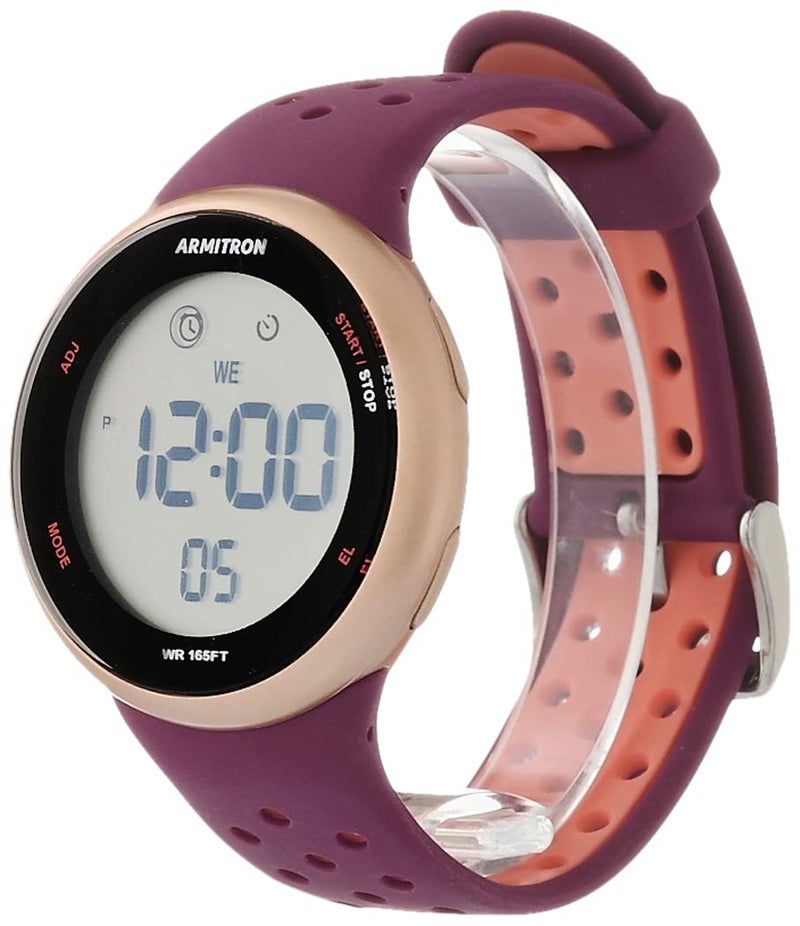 Armitron Sport Unisex Digital Chronograph Silicone Strap Watch, 40/8423 - Image 4