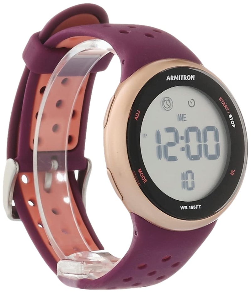 Armitron Sport Unisex Digital Chronograph Silicone Strap Watch, 40/8423 - Image 3