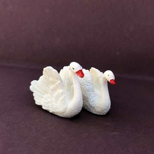 CraftVatika Swan Couple Showpiece Gift, Duck Couple Miniature Showpiece Gift for Valentine Day, Home Decor Items, Table Decoration Items, Birthday (Type 3), White - Image 4