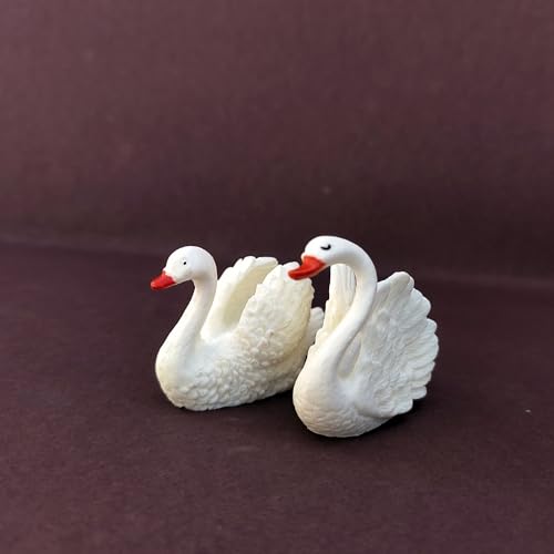 CraftVatika Swan Couple Showpiece Gift, Duck Couple Miniature Showpiece Gift for Valentine Day, Home Decor Items, Table Decoration Items, Birthday (Type 3), White - Image 5