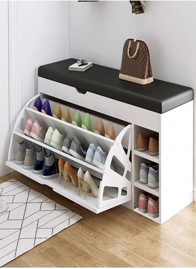 fashionhome - Shoe Cabinet with Changing Stool 100 x 33 x 51 cm - Image 1