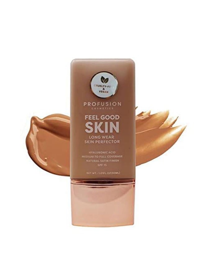 Profusion Cosmetics Lightweight Liquid Foundation for a Flawless and Elegant Radiance, Breathable Makeup for Improves Uneven Skin Tone, Cruelty-Free - Deep 1 - Image 3