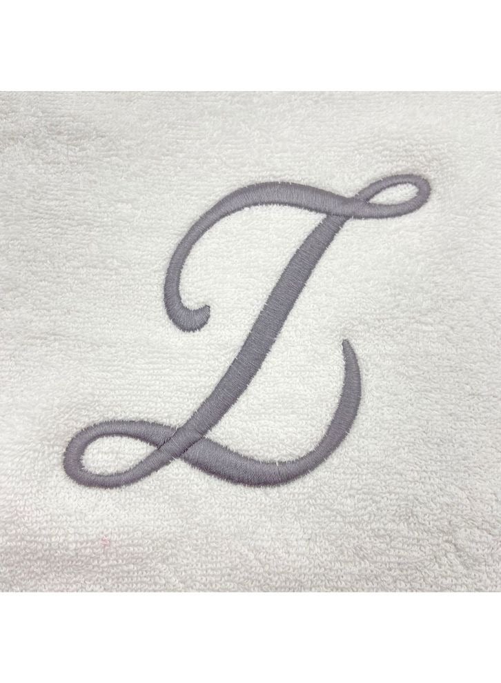 BYFT Embroidered For You (White) Luxury Monogrammed Bath Towel (70 x 140 Cm -Set of 1) 100% Cotton, Highly Absorbent and Quick dry Bath Linen -600 Gsm (Silver Letter Z) - Image 3