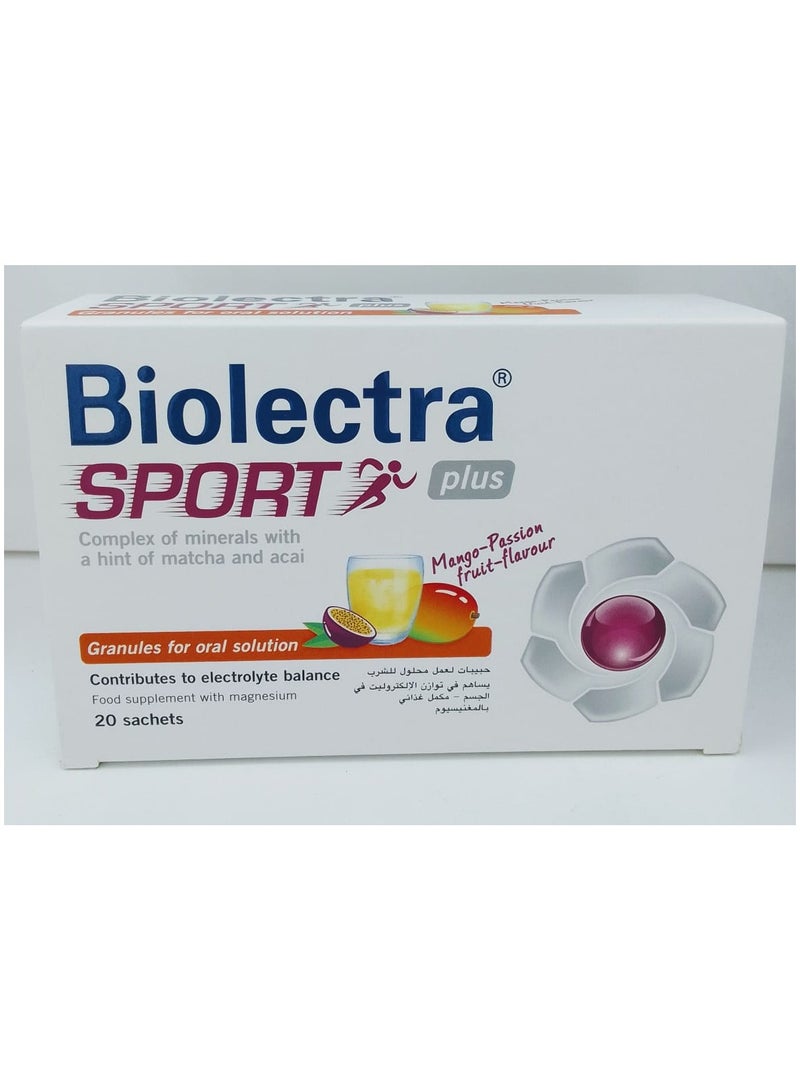 Biolectra Bioelectra Sport Plus Sachets 20s Mango Passion fruit Flavour