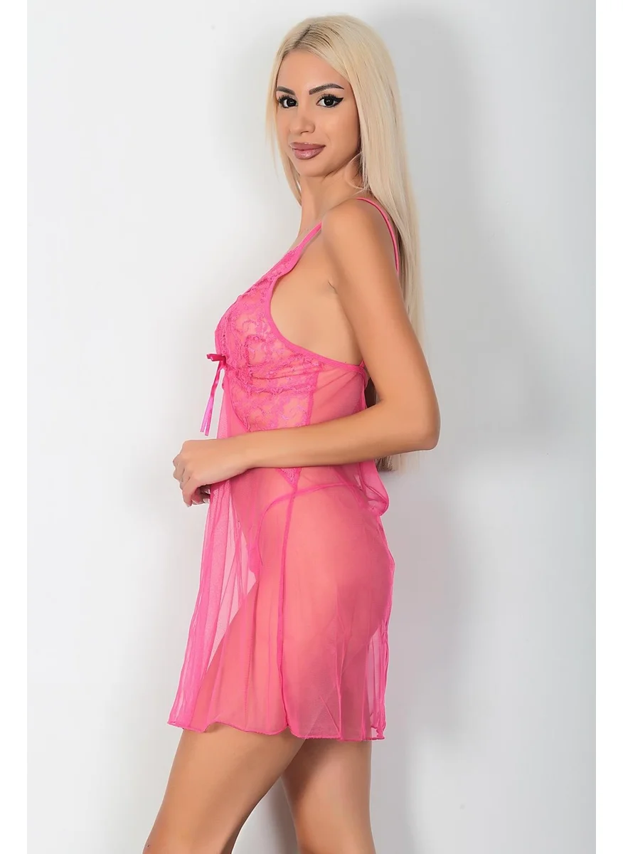 Phevos Lace Detailed 2-Piece Nightgown Set