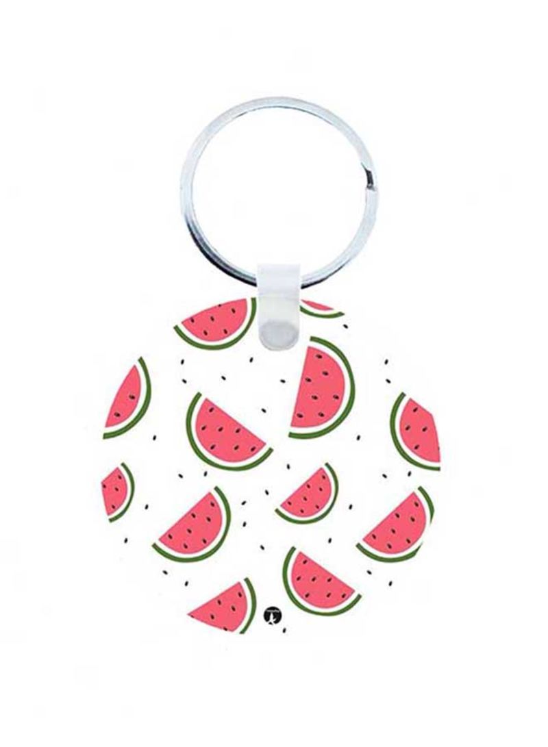 Watermelons Wooden Keychain