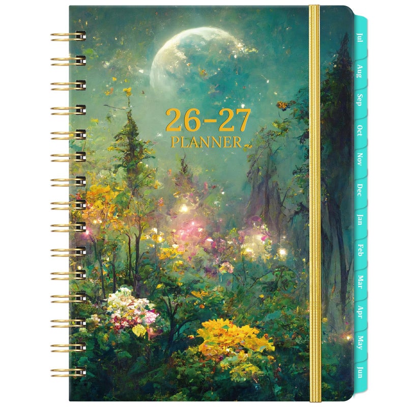Pinchoco Planner 2026-2027 - Academic Planner 2026-2027, Jul. 2026 - Jun. 2027, 6.3" x 8.4", Weekly and Monthly with Tabs, 26-27 Calendar Planner, Hardcover, Inner Pocket, Thick Paper - Image 1