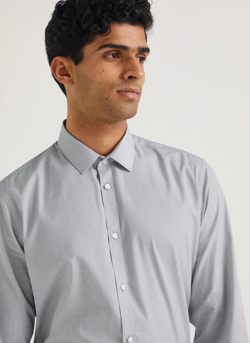 Matalan Taylor & Wright Grey Easy Care Slim Fit Shirt