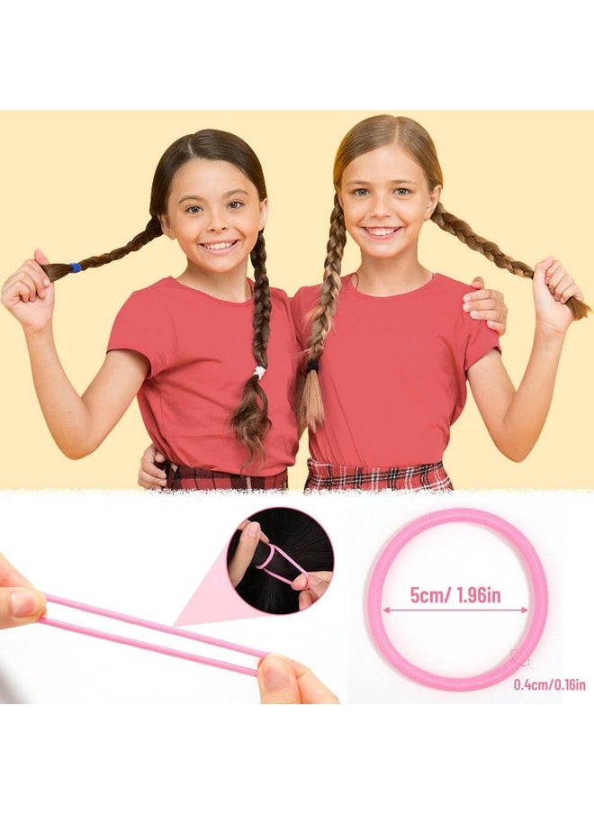 انزيوس 200 قطعة من ربطات الشعر للنساء والفتيات، أربطة شعر مطاطية، أربطة شعر ذيل حصان، أربطة مطاطية للشعر السميك والمجعد والمستقيم متعدد الألوان  - Image 3
