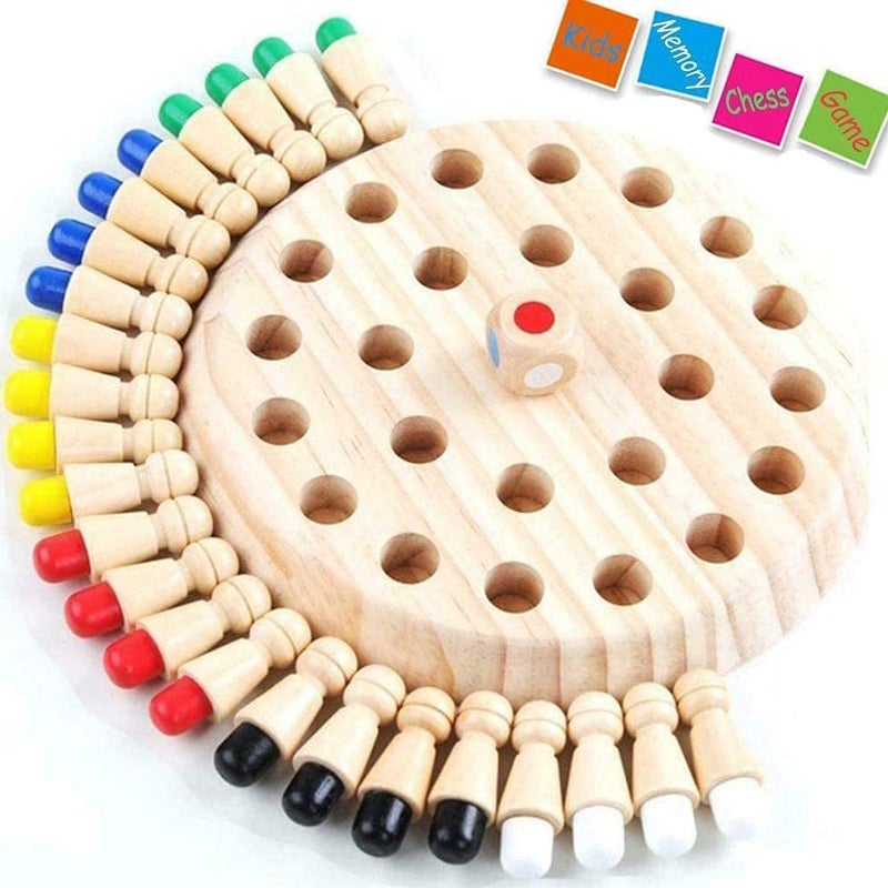 Fiddlys Wooden Memory Chess Game for Kids | Fun Indoor Board Game for 5-10 Years | Mind Logic Memory Match Stick Game | Brain Booster Toy for Boys & Girls | Kids Board Games 7+ Years (Memory Chess) - Image 2