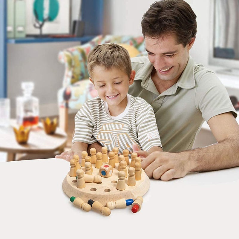 Fiddlys Wooden Memory Chess Game for Kids | Fun Indoor Board Game for 5-10 Years | Mind Logic Memory Match Stick Game | Brain Booster Toy for Boys & Girls | Kids Board Games 7+ Years (Memory Chess) - Image 4
