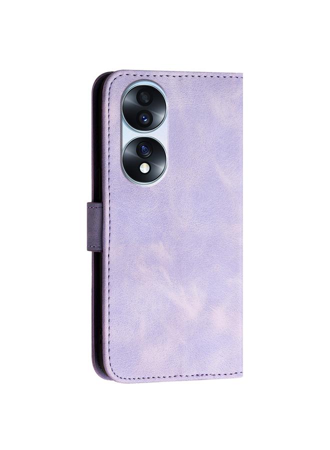S-TOP Case For Honor 70 Pro / 70 Pro+ Grid Butterfly Embossed Pattern Leather Phone Case with Lanyard - Image 3