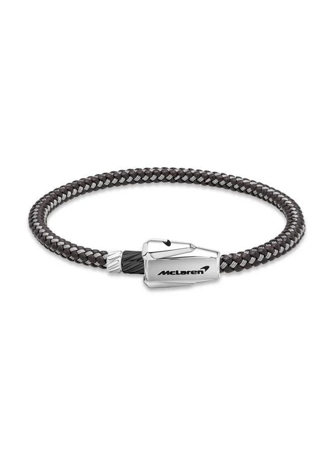 Stainless Steel Leather Braided Bracelet