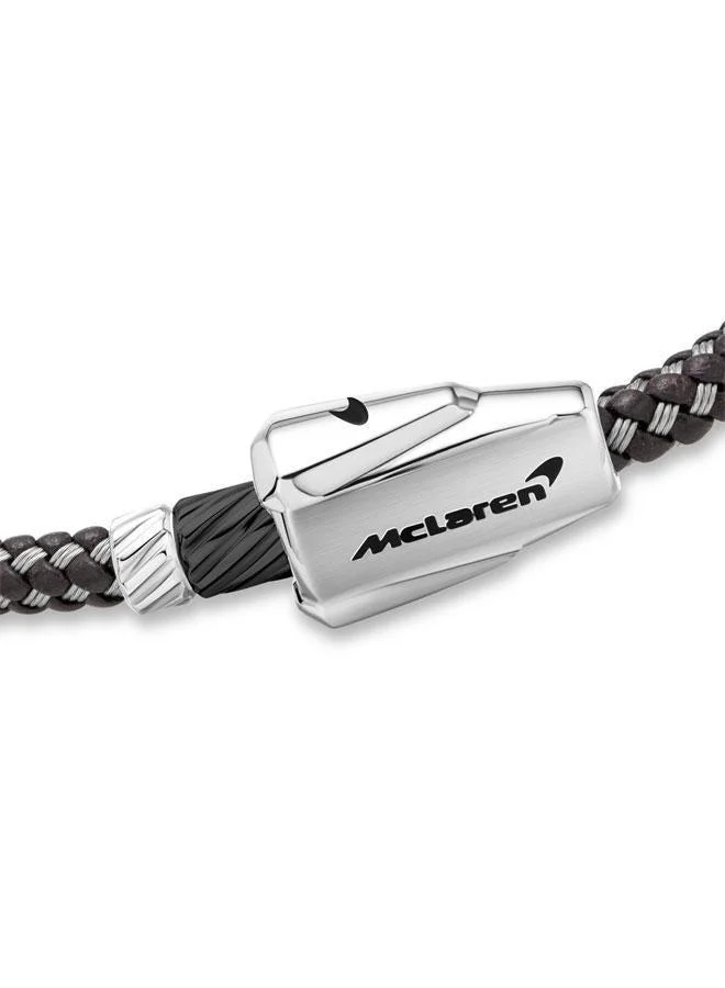 McLaren  Stainless Steel Leather Braided Bracelet for Men | Best Price UAE