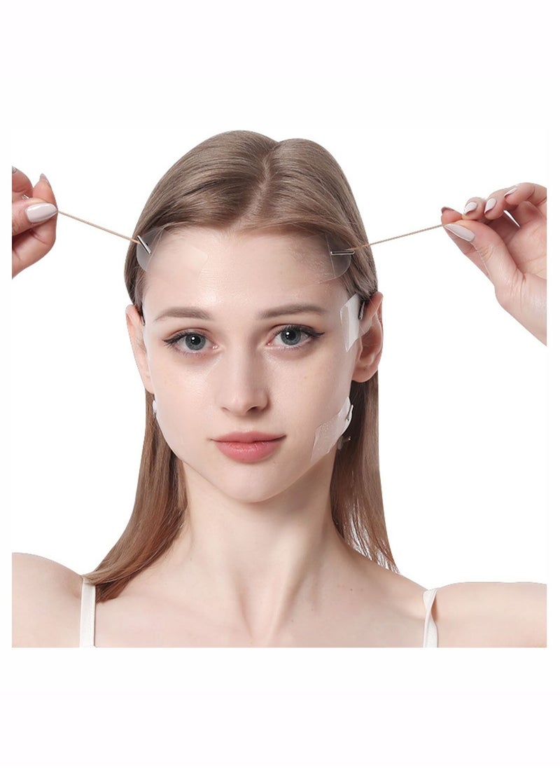 Generic - 40 Pcs Face Lifting Tapes with 8 Pcs Lifting Rope Sets Invisible Face Lift Tape Instant Face Lift Sticker Adhesive Lifting Patch Quick Face Lifting Band Neck Eye Lift Tape for Women Face Beauty - Image 1