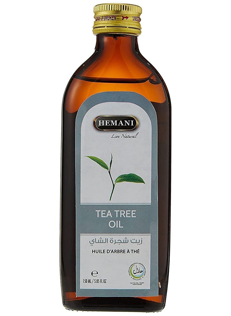 HEMANI Hemani Tea Tree Oil 150ml | 100% Pure Oil for Acne, Dandruff Control, Skin Care, Hair Growth & Aromatherapy - Image 1