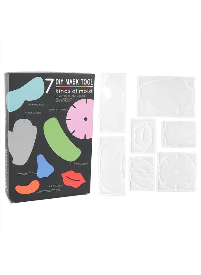 ZJchao - 7 Types Facial Mask Mold, Mask Making Plate Reusable Face Mask Patch Molds DIY Facial Mask Machine Maker Accessories for Beauty Salon(Without Mask Machine) - Image 1