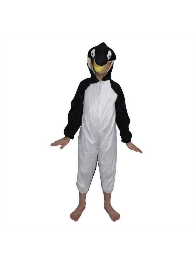 Kaku Fancy Dresses Kaku Fancy Dresses Fleece Penguin Bird Costume For Kids - Black, 7-8 Years | Animal Fancy Dress For Boys & Girls  - Image 2