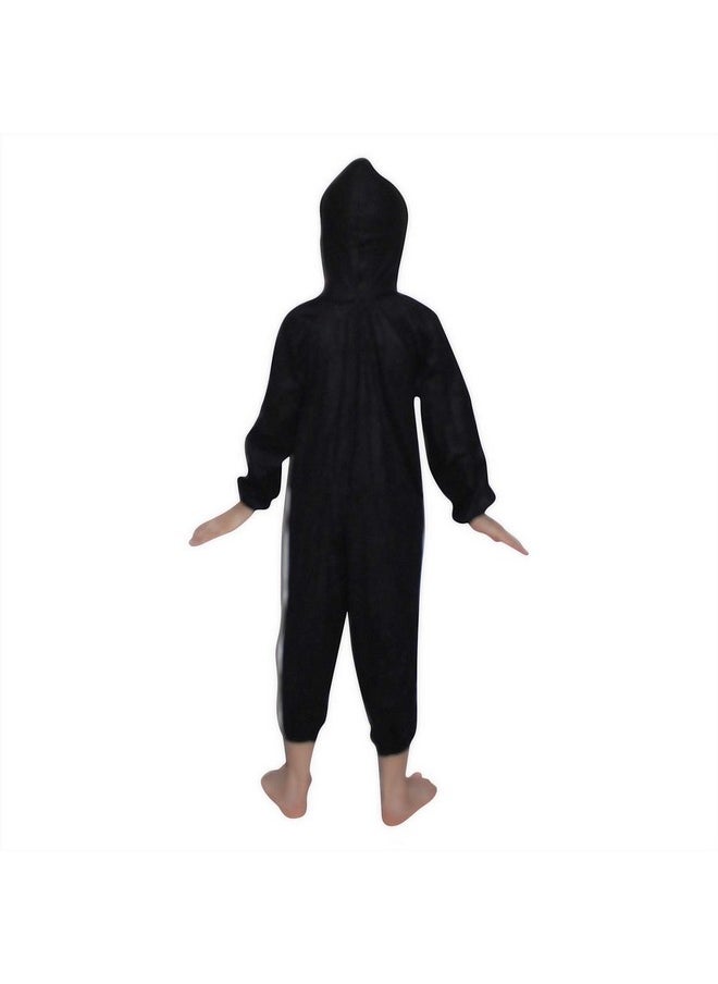 Kaku Fancy Dresses Kaku Fancy Dresses Fleece Penguin Bird Costume For Kids - Black, 7-8 Years | Animal Fancy Dress For Boys & Girls  - Image 3