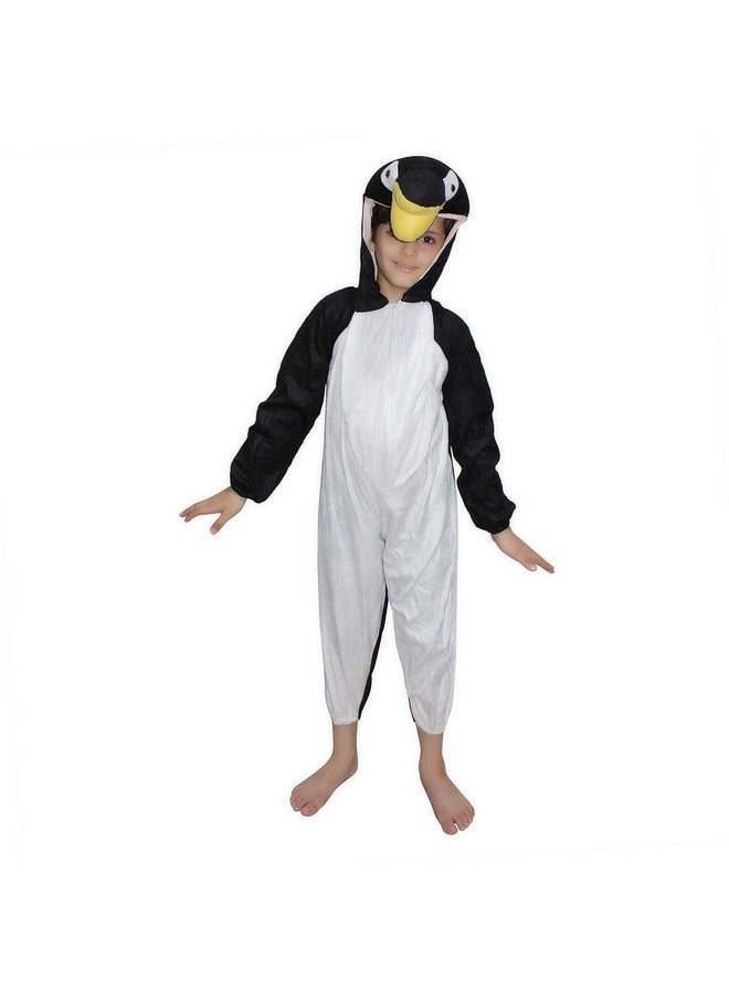 Kaku Fancy Dresses Kaku Fancy Dresses Fleece Penguin Bird Costume For Kids - Black, 7-8 Years | Animal Fancy Dress For Boys & Girls  - Image 4